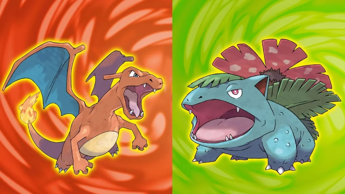 Arte de Charizard y Venusaur
