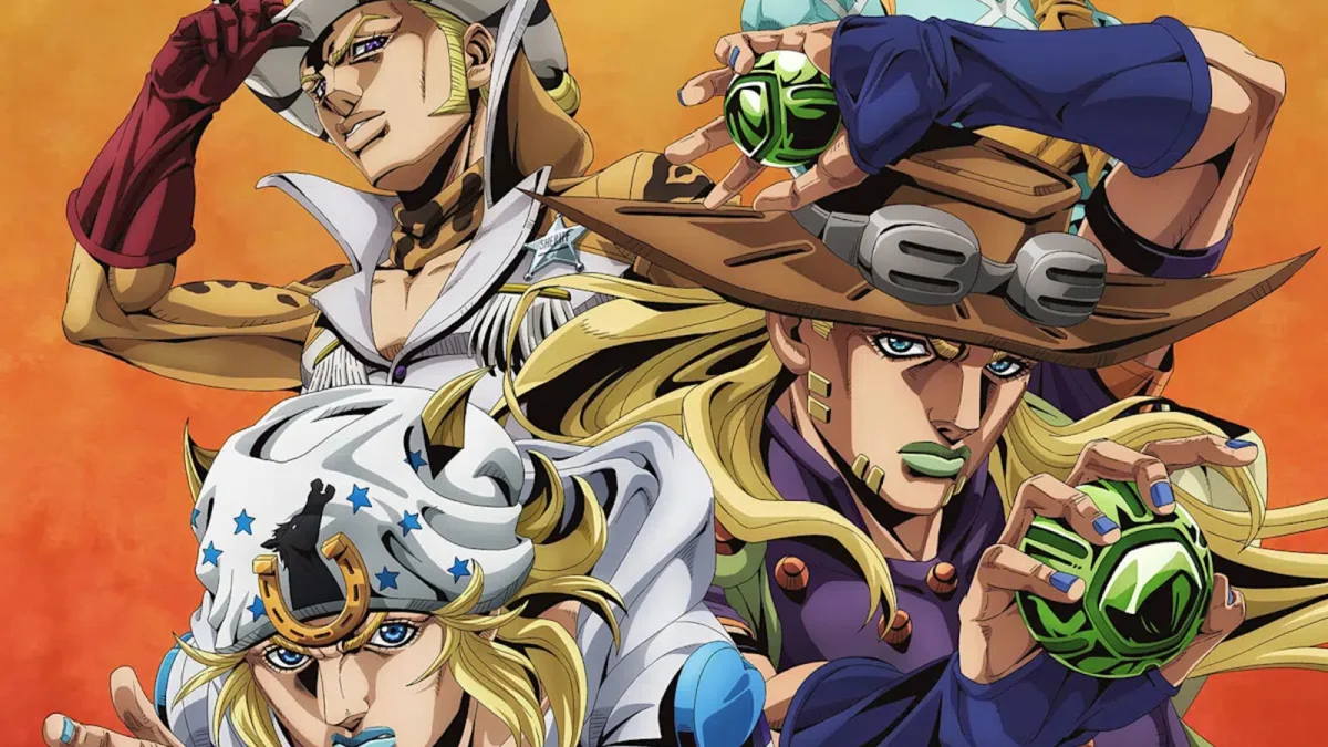 Gyro Zeppeli y Johnny Joestar, rumbo a la meta.