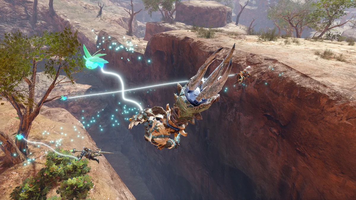 El insecto cable, la gran novedad de Rise: moverse por el mapa y pelear desde el aire.